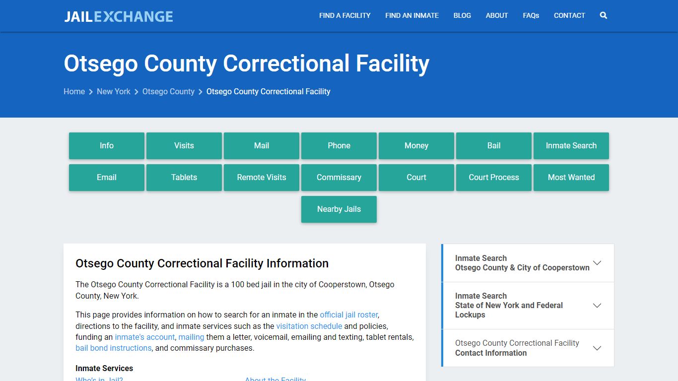 Otsego County Correctional Facility - Jail Exchange